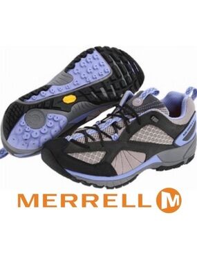 Merrell Like-New Avian Light Ventilator Blue Gray Low-Cut Trail Shoes Size 8